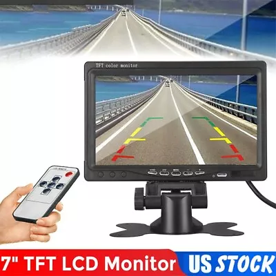 7  TFT LCD Backlight Color Mirror Monitor For Truck Bus Van Rear View Kit US • $37.19