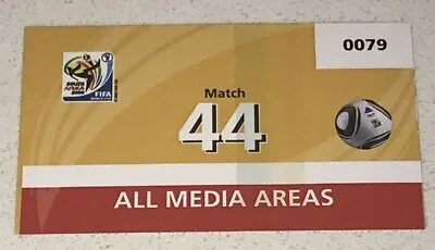 2010 World Cup Soccer Ticket Stub Media Pass Match #44 Netherlands Cameroon • $18.74