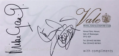 £3.99 • Buy Ian Botham And Mike Gatting Signatures On A Hotel Compliments Slip