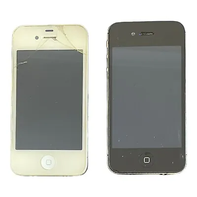 X2 Apple IPhone 4s 16GB (A1387) White + Black - Unlocked & Working • $59.95