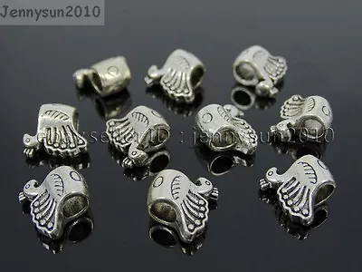 Tibetan Silver Big Hole Connector Metal Spacer European Charm Beads Findings #1 • $17.04