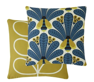 £20 • Buy Orla Kiely Bright Honey Bee  Reversible Cushion Navy/green 50 X 50cm New