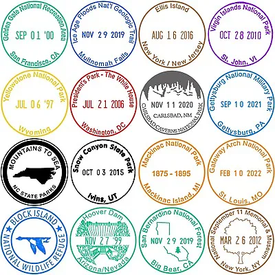National Park Passport Cancellation Stamp Stickers- Custom Passport Stamps • $2
