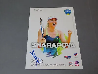 Maria Sharapova Signed 2013 W&S 5x7 Player Card Autographed PSA/DNA COA 1B • $99.99