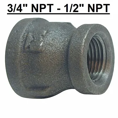 3/4  - 1/2  NPT BLACK PIPE Fittings Bell Reducing Coupling Plumbing / Gas • $151.19