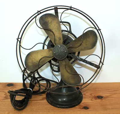 Antique GE General Electric Brass Blade Fan Type AOU 4 X 12  Blades For Repair • $75