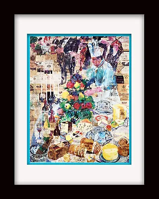 LEROY NEIMAN 'Chef' - Custom Framed Art Print • $69.95