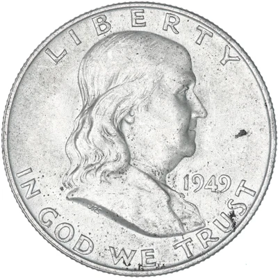 $59.22 • Buy 1949 D Franklin Half Dollar 90% Silver About Uncirculated AU See Pics V949