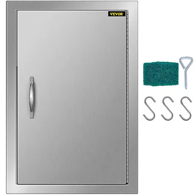 $79.79 • Buy VEVOR 17 Wx24  Stainless Steel BBQ Door Access Outdoor Kitchen Single Doors