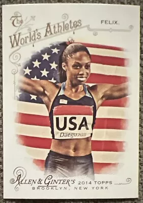 Allyson Felix 2014 Topps Allen & Ginter #213 ESE QTY USA Olympic Sprinter • $3.59