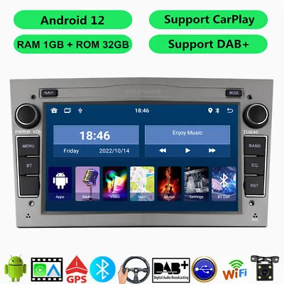 Android Head Unit DAB+ Radio Stereo CarPlay Sat Nav For Vauxhall Astra Corsa C/D • £185.99
