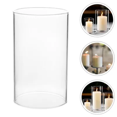  High Borosilicate Glass Candle Shade Cylinder Open Both End • £10.69