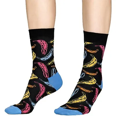 Happy Socks Mens  Andy Warhol Banana Sock 8-12 • $6.99