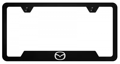 Mazda Logo Black Finish Notched License Plate Frame Official Licensed • $37.95