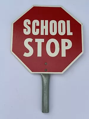 Vintage School Traffic Guard Bus Stop Sign 🛑 • $49.99