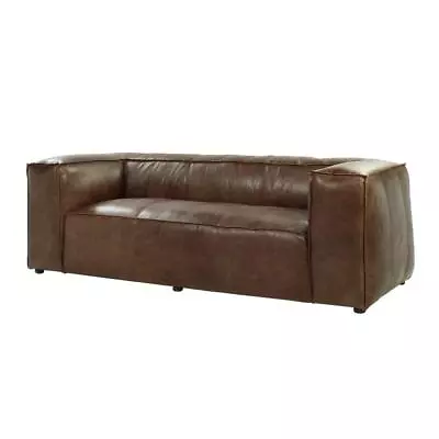 Brancaster Sofa Retro Brown Top Grain Leather • $3047.78