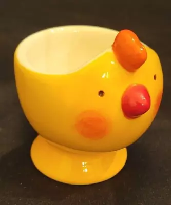 Vintage Chicken Egg Cup - Ceramic - Yellow • $9.99