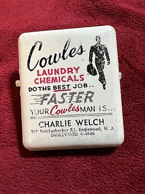 Vintage Advertising Receipt Clip Cowles Laundry Chemicals Charlie Welch. • $16.95