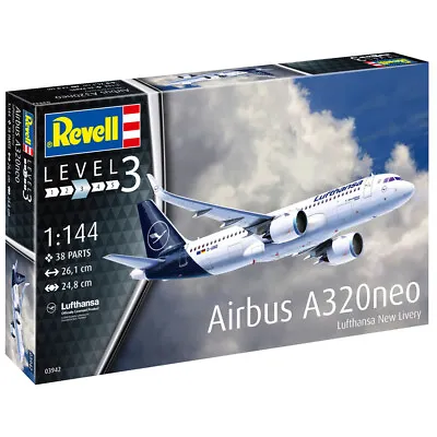 £25.09 • Buy Revell Airbus A320neo 03942 Lufthansa New Livery Aircraft Model Kit Scale 1:144