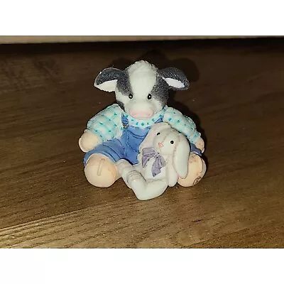 Mary's Moo Moos Some Bunny Loves Moo Figurine #104914 Cow With Stuffed Bunny • $8.99