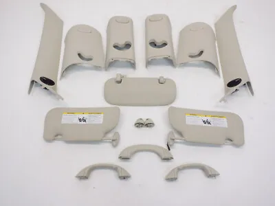 Mini Cooper Hatchback Headliner Column Visor Set Beige 07-13 R56 212 • $249.89