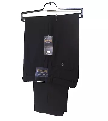 Carabou Men's Expand-A-Band Formal Trousers Size 32R Black New With Tags • £7.95