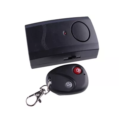 Wireless Sensor Motion Alarm W/ Remote Control Shed Garage Home Caravan Black • £13.45