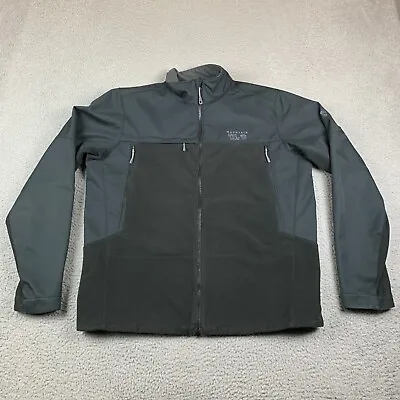 Mountain Hardwear Mountain Tech II Jacket Mens Size Large Softshell Fleece Black • $44.88