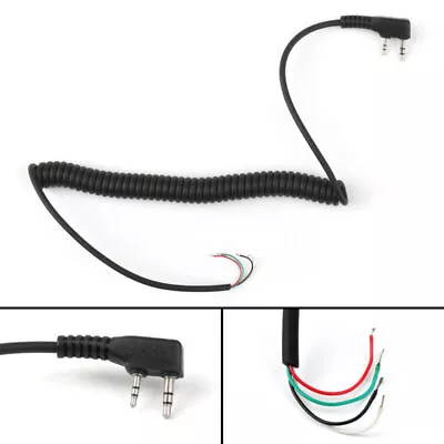 2 Pin 4 Wire Speaker Mic Cable Line For Baofeng UV5R Kenwood TK370 UK` • £7.19