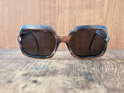 Vintage Metzler Zeiss Umbral Square Acetate Sunglasses Made In Germany #1054 • $75