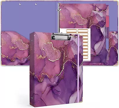 3 Ring Binder 1 Inch Cute Binder With 5 Tab Dividers 3 File Folder Labels And • $14.99