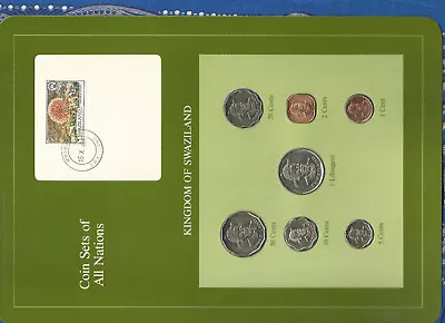 $12.46 • Buy Coin Sets Of All Nations Swaziland 1975-1982 W/card 5,20 Cents, 1 Lilangeni 1979