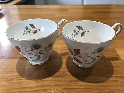 £5 • Buy Regency Bone China 2 X Tea Cups - Vintage Antique