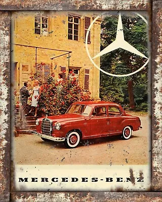 Old Mercedes-Benz 1959 Advertisement 8x10 Rustic Vintage Sign Style Poster • $12.50