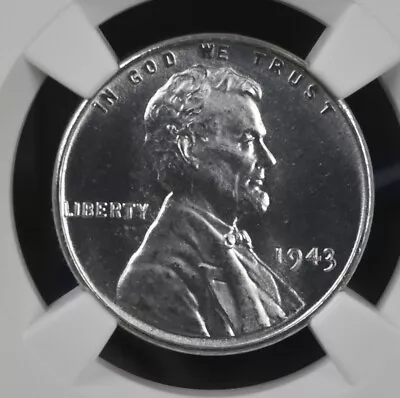 1943 Lincoln Steel Cent - NGC MS66 - Steel Mirror!    (LE48) • $66.49