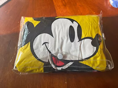 Vintage Disney Parks Mickey Mouse Adult Yellow Rain Poncho With Hood NIP • $9.99