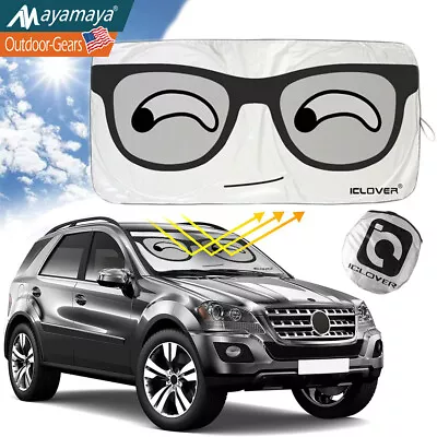 Foldable Car Windshield Sun Shade Visor Cover UV Block Protector Truck Van SUV • $9.99