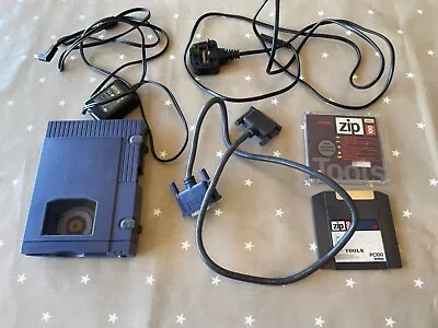 Iomega Z100P2  Zip 100 Parallel Port Zip Drive With Cables & Tools Diskette • £20