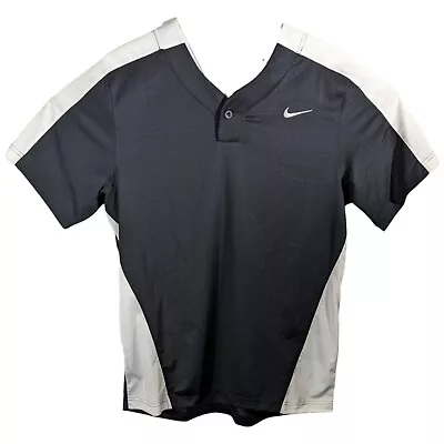 Nike Baseball Shirt Jersey Mens L Large Softball Top Black White Pullover • $22.51