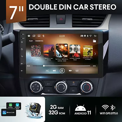 Car Stereo Radio Apple Carplay Android Auto Wifi GPS Double Din Head Unit 2+32G • $94.95