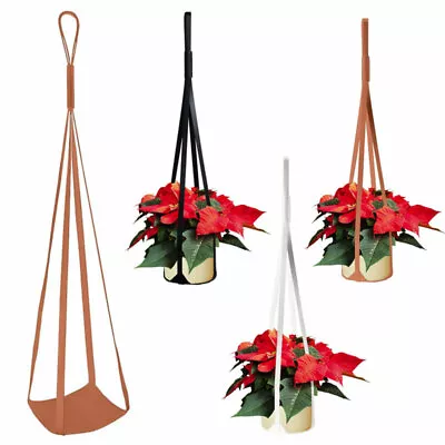 1PC Macrame Plant Hanger Garden Indoor Hanging Planter Basket Rope Pot Holder ~ • £3.45