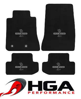 2015-2022 Ford Mustang Black Front & Rear Floor Mats Shelby Snake GT500 Logos • $225.99