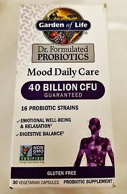 $14.99 • Buy Garden Of Life Dr. Formulated Mood Probiotic 40 Billion CFU 30 Caps Exp 12/2023^