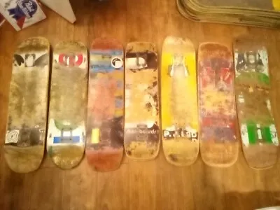 Lot Of 7 Vintage Broken Skateboard Decks Sheckler Hawk Koston Pj Ladd Boulala • $99.99