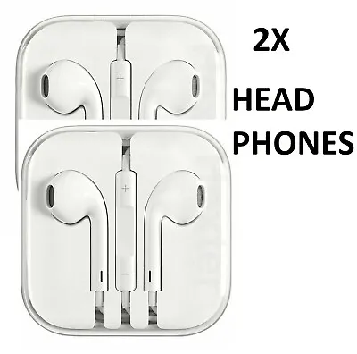 Earphones For Apple IPhone 6 6s Plus 5s IPad Headphones Handsfree With Mic 2X • £4.99