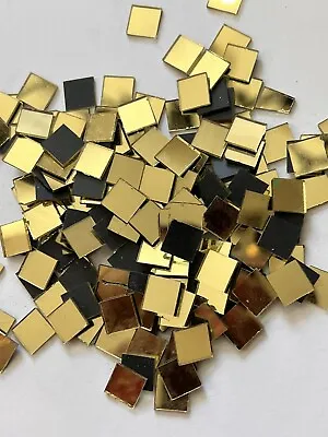 Square Gold Craft Mirror Pieces Embroidery  DIY  Craft Shisha Mirrors 100pcs • $7.90