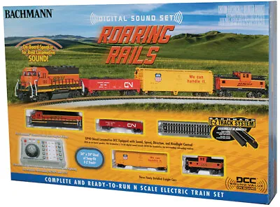 Bachmann N Scale Roaring Rails BNSF Train Set W/DCC E-Z Comm Controller BAC24132 • $319.99