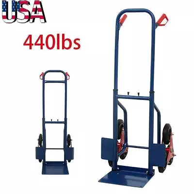 440lb Stair Climbing Moving Dolly Hand Truck Warehouse Appliance Cart Blue & Red • $77.99