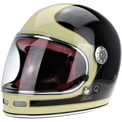 Viper F656 Vintage Full Face Fibreglass Classic Motorcycle Motorbike Helmet - XL • $185.42