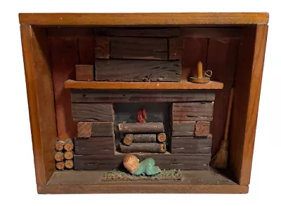 Vintage Shadow Box/3D Picture Living Room Handmade Folk Art Wooden Wall Diorama • $34.99